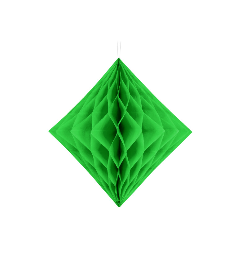 Dekoratívny šesťuholník zelený - 20 cm
