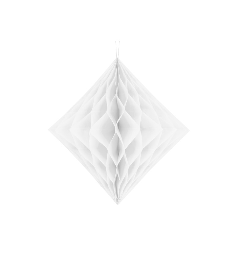 Dekoratívny šesťuholník biely - 20 cm