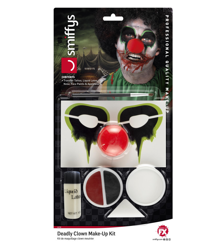 Sada make-upu pre strašidelného klauna
