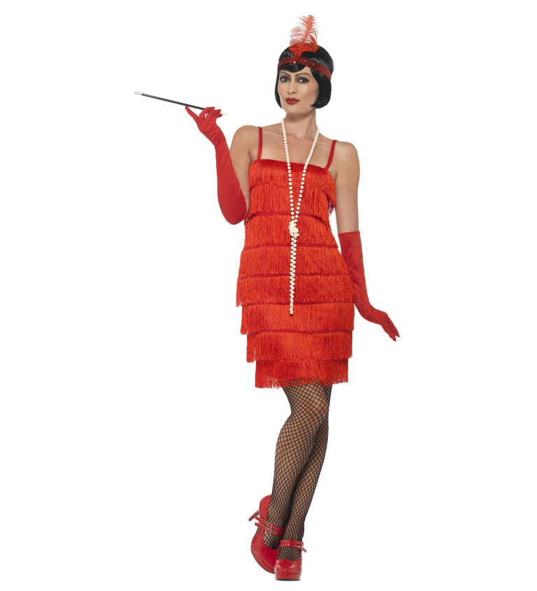 Červený kostým Flapper