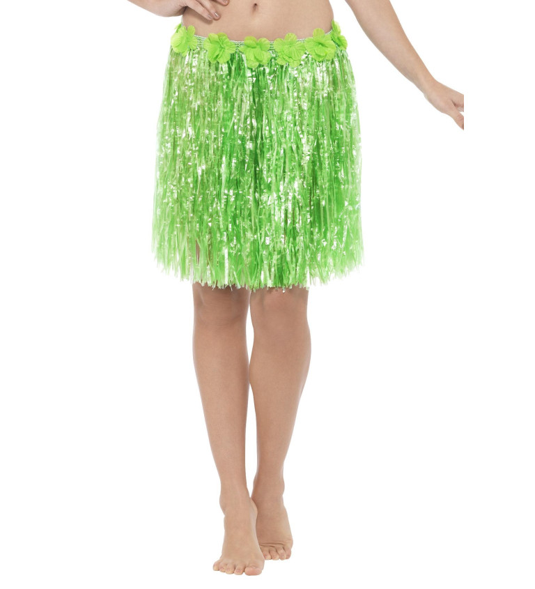 Havajská sukňa, zelená