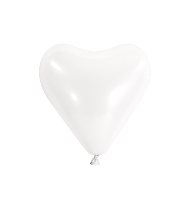 Latexové balóniky Srdcia, Frosty white 30cm