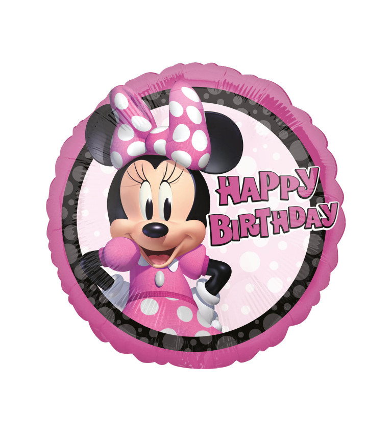 Fóliový balónik Happy Birthday, Minnie