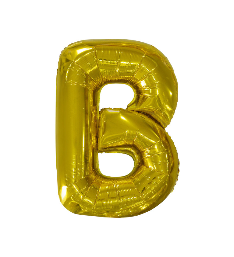 Fóliový balónik "B" - zlaté 86cm