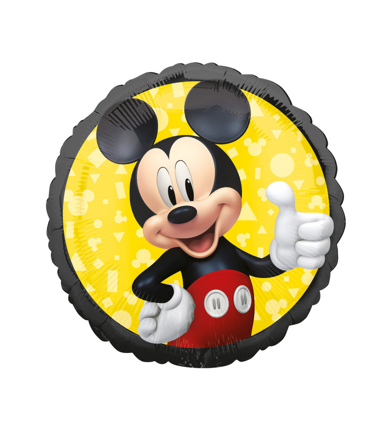 Okrúhly fóliový balónik Mickey Mouse