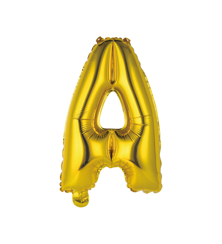 Fóliový balónik "A" - zlatý 33cm
