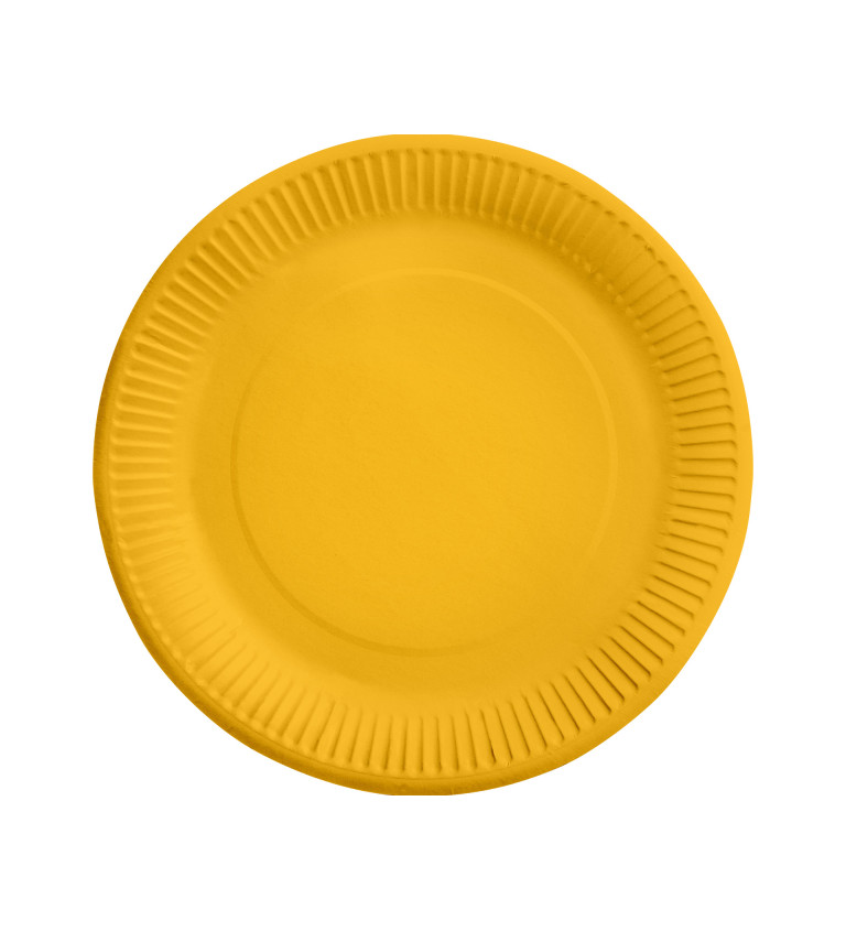 Papierové taniere žlté