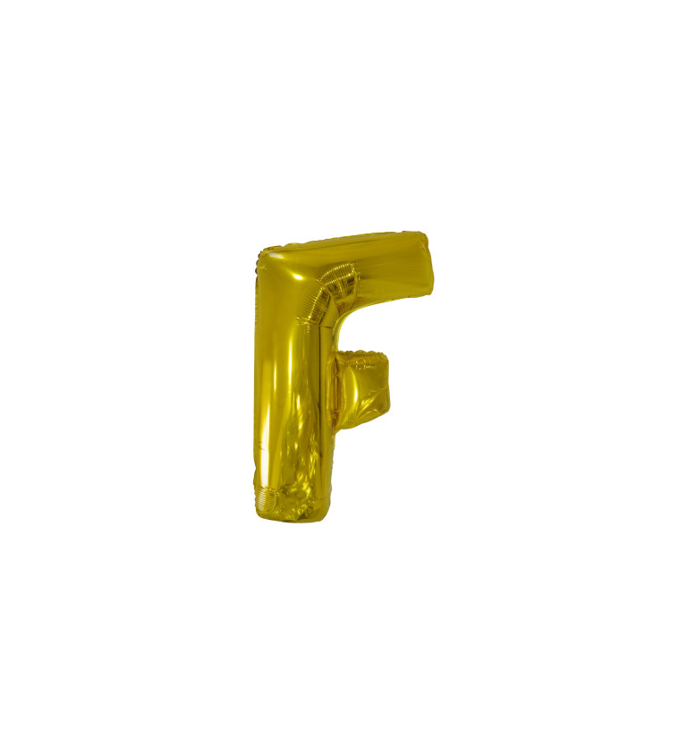Fóliový balónik "F" - zlaté 86cm