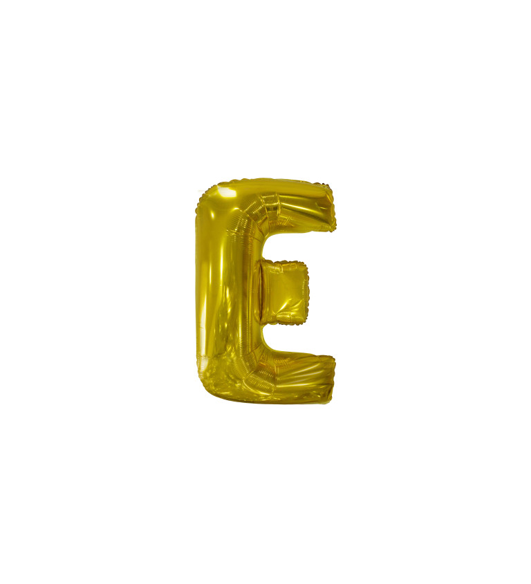 Fóliový balónik "E" - zlaté 86cm