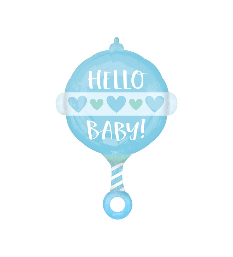 Fóliový balónik Hello Baby!, modrý
