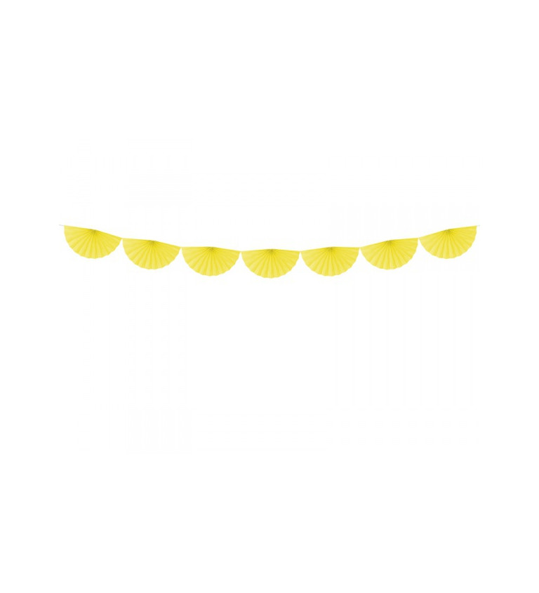 Girlanda - vejáriky žlté väčšie