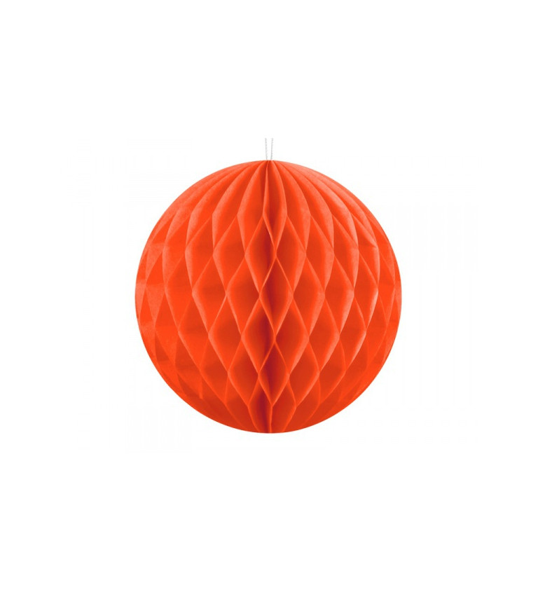 Ozdobná guľa oranžová - 10 cm