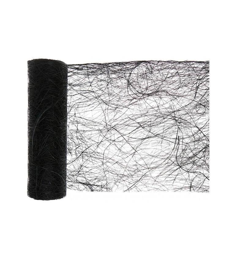 Abaca ribbon - black 70 mm