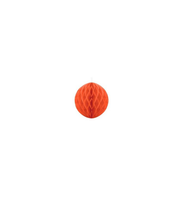 Papierová dekoračná guľa - oranžová