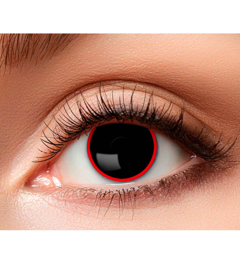 Kontaktné šošovky - červené a čierne