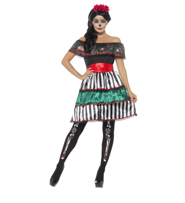 Dámsky kostým Sexy Mexičanka, Deň mŕtvych