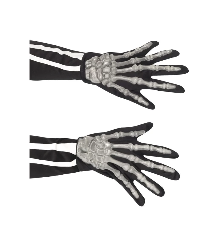 Halloween rukavice Kostlivec - fosforeskujúce