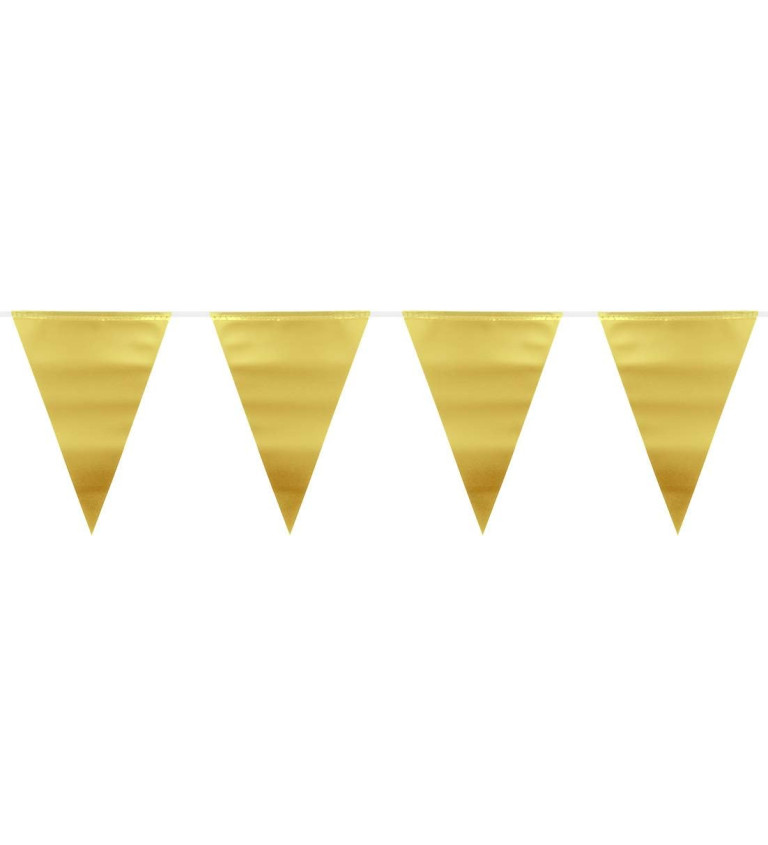 Girlanda - trojuholníky zlaté
