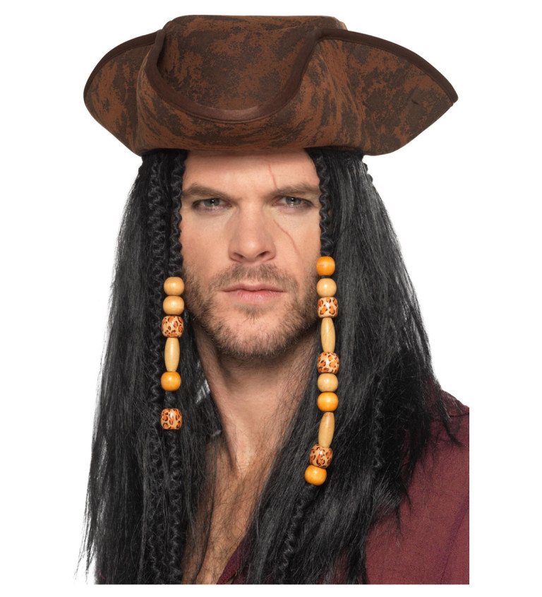 Hnedý pirátsky klobúk
