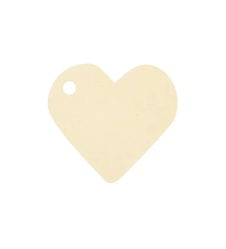 Svetlo žlté srdce - menovky