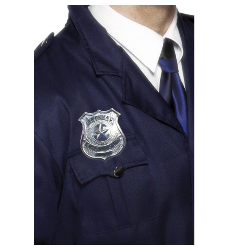 Policajný kovový odznak