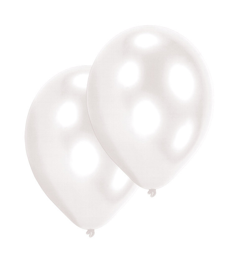 Latexové balóniky Perleťové, biele