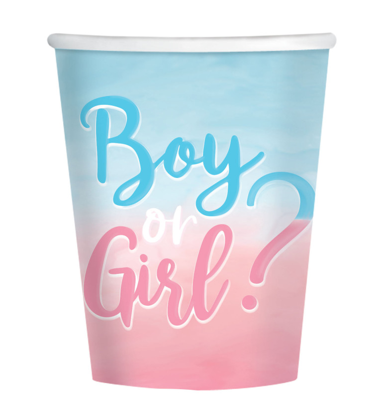 Papierové poháre Boy or Girl?