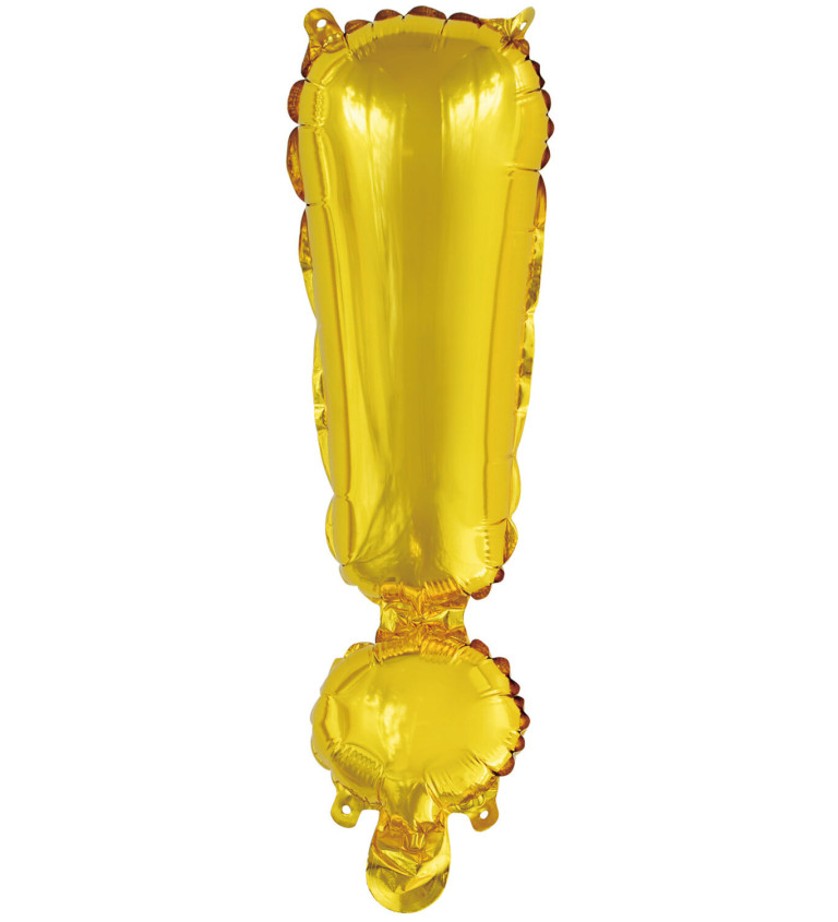Fóliový balónik mini "!" - zlatý