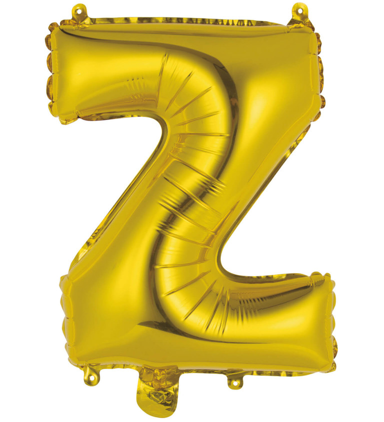 Fóliový balónik mini "Z" - zlatý