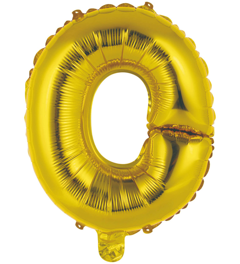 Fóliový balónik mini "O" - zlatý
