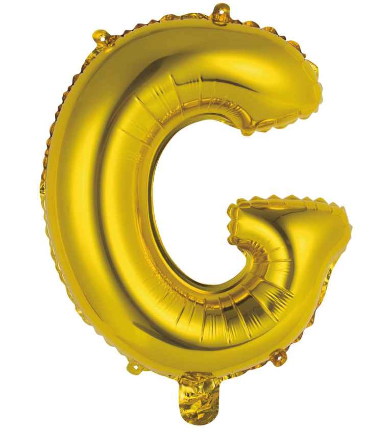 Fóliový balónik mini "G" - zlatý