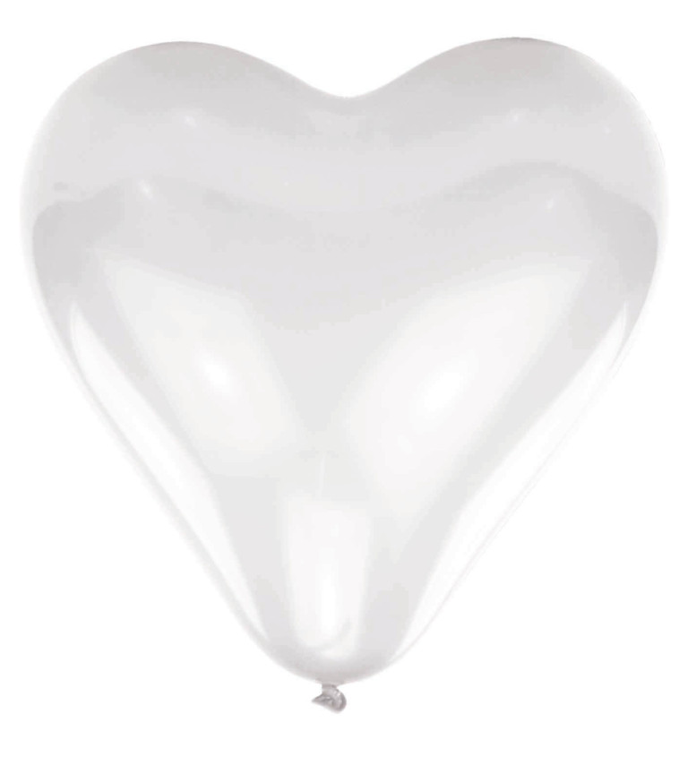 Latexové balóniky Srdce, biele