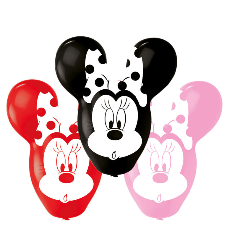 Latexové balóniky Minnie s ušami