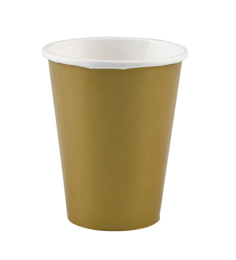 Jednofarebný pohár zlatý