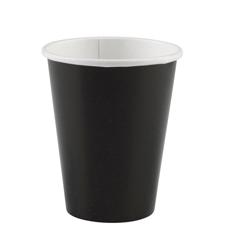 Jednofarebný pohár čierny