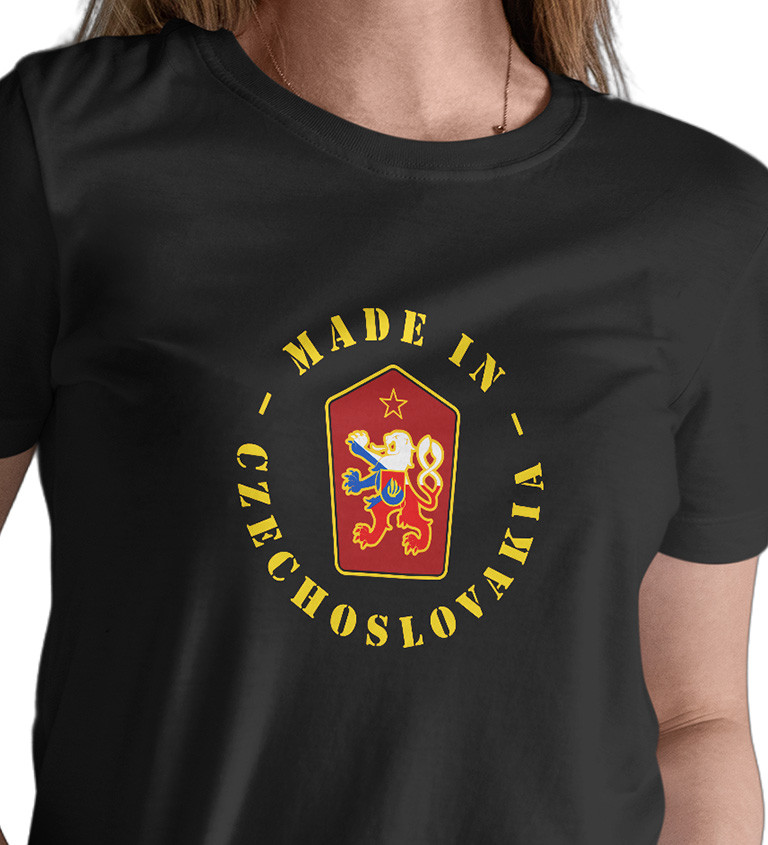 Dámske tričko čierne - Made in Czechoslovakia