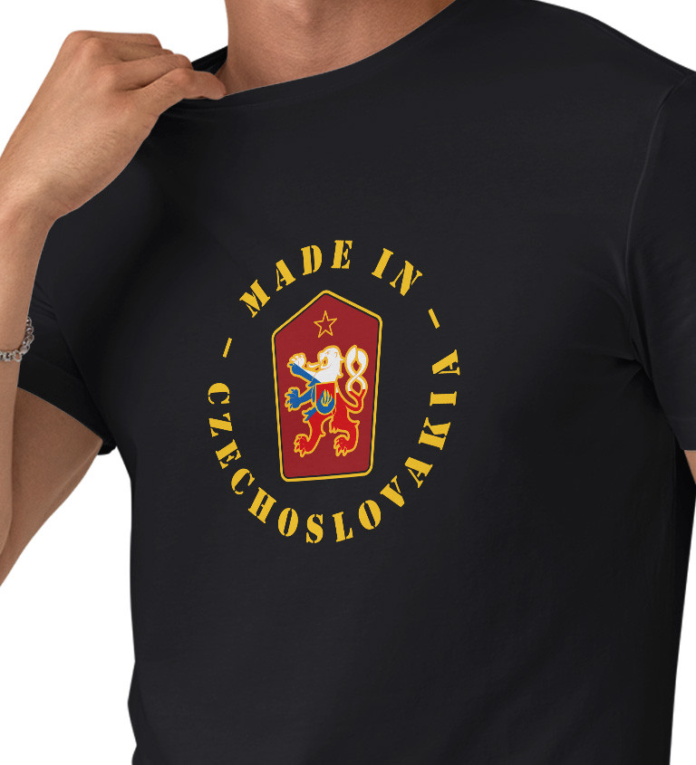 Pánske tričko čierne - Made in Czechoslovakia