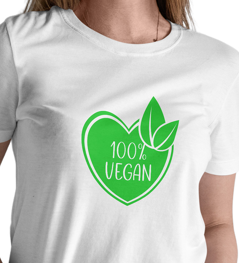 Dámske tričko biele - 100% vegan