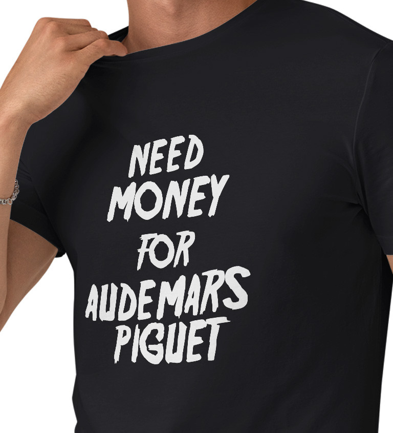 Pánske tričko čierne - Need money for Audemars