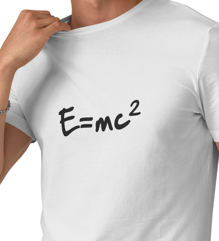 Pánske tričko biele - E = mc2