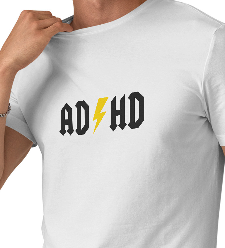 Pánske tričko biele - ADHD