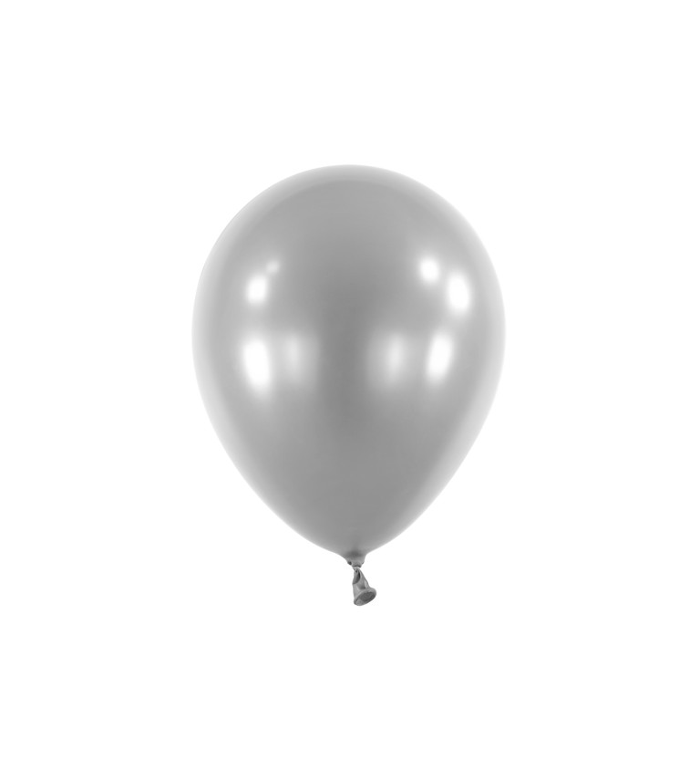 Latexové balóniky, metalická strieborná 13 cm