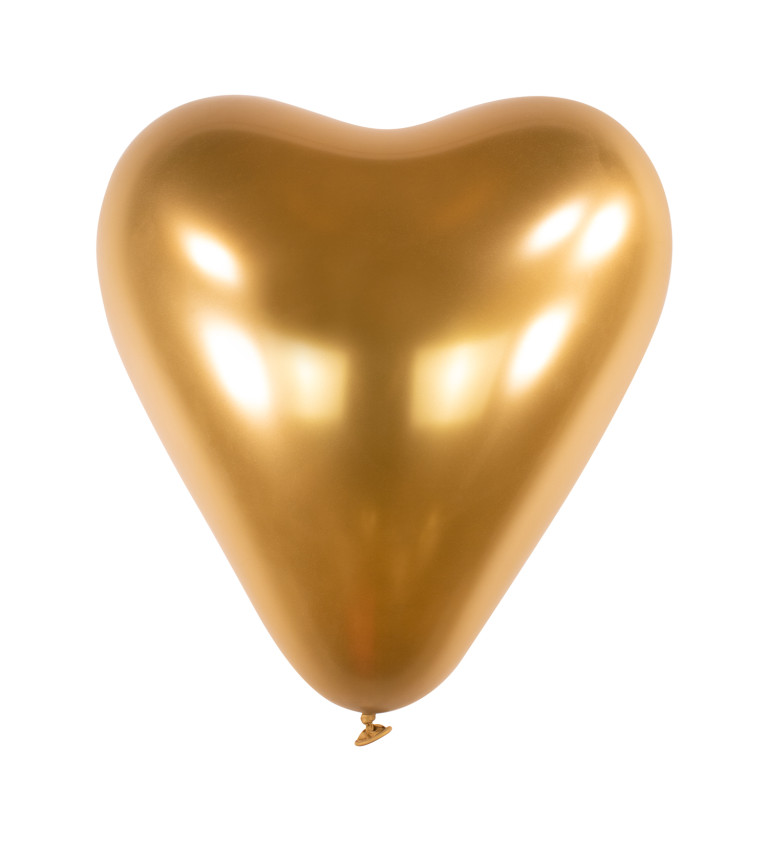 Latexové balóniky Srdce, zlaté