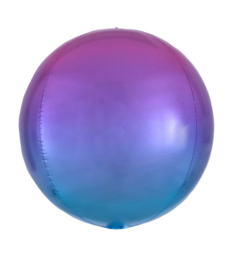 Fóliový balónik Ombre, fialovomodrý