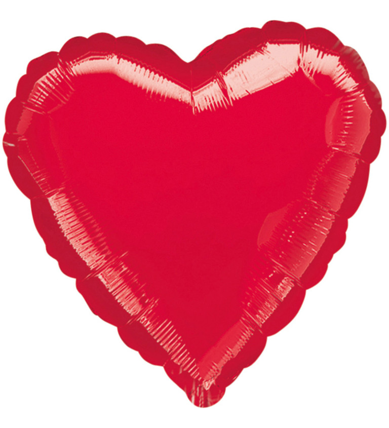 Fóliový balón - Srdce - červený