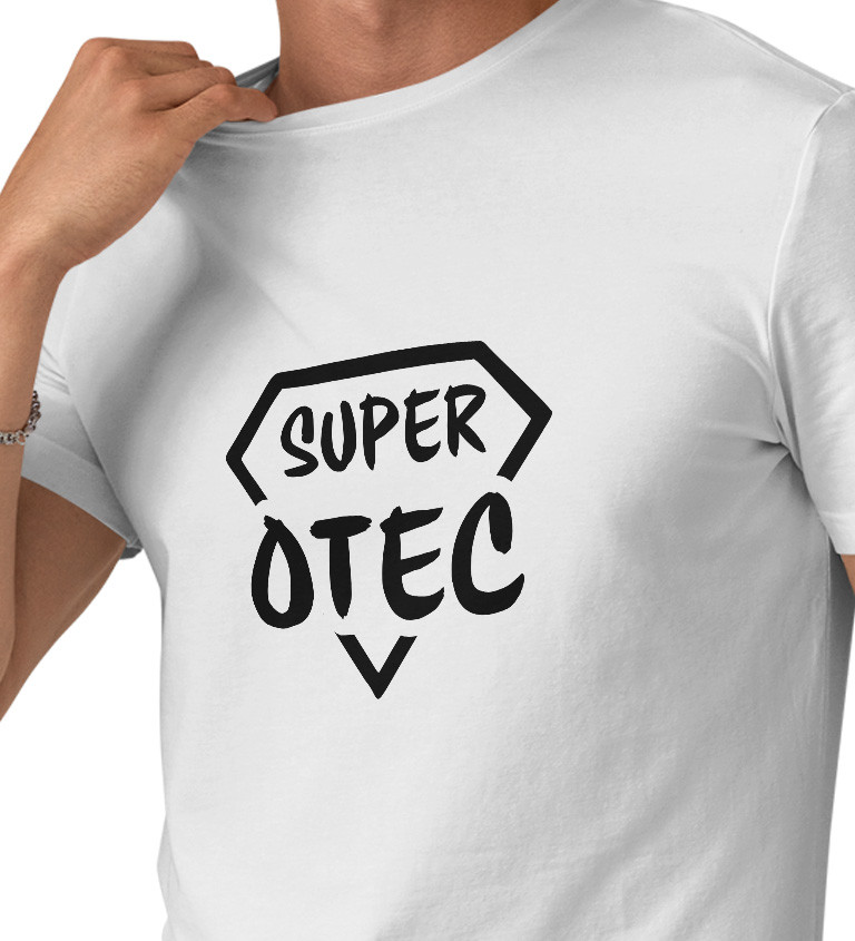 Pánske tričko biele - Super otec