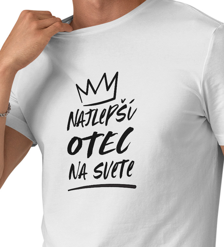 Pánske tričko biele - Najlepší otec na svete