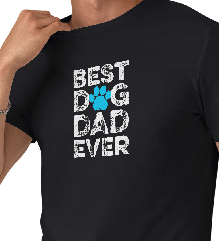 Pánske tričko čierne - Best dog dad ever