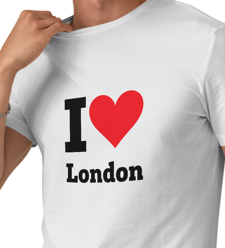Pánske tričko biele - I love London