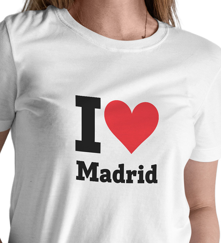 Dámske tričko biele - I love Madrid
